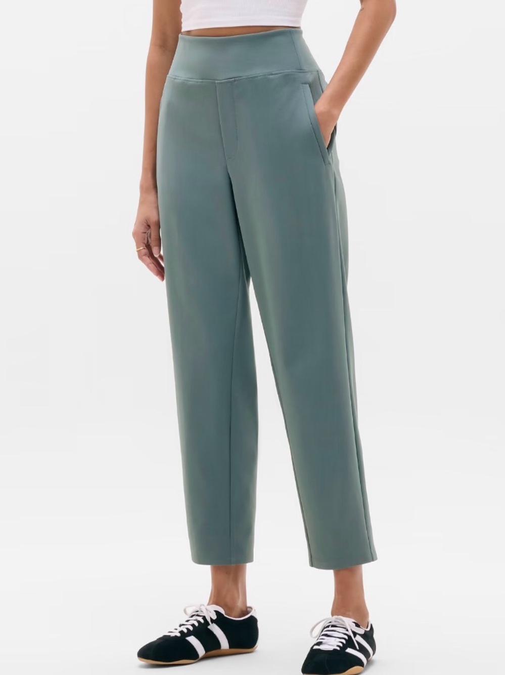 Athleta Endless High Rise Pants in dark teal - discontinued color